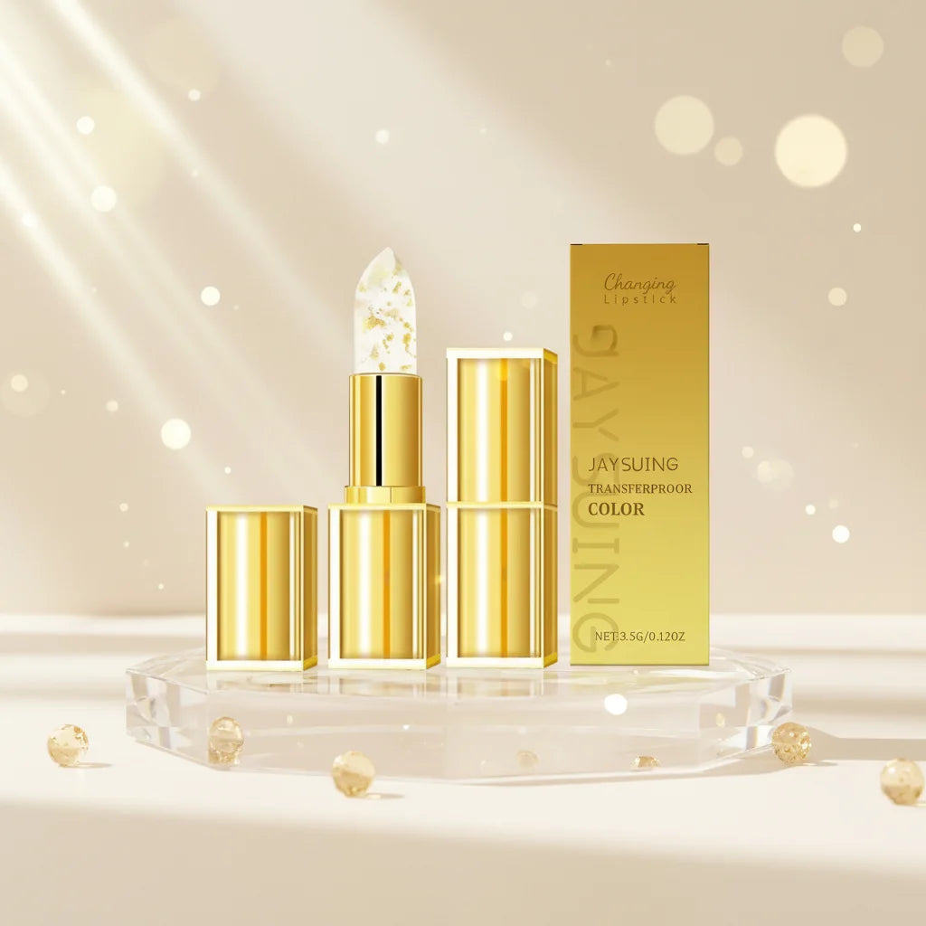 Color-Changing Gold Foil Lip Balm