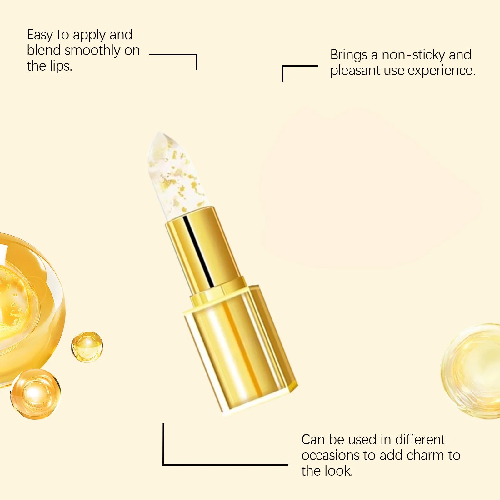Color-Changing Gold Foil Lip Balm